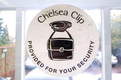 Chelsea Clips Table Chelsea Clip Window Sticker